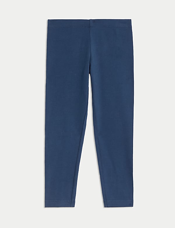 Einfarbige Leggings mit hohem Baumwollanteil (2&ndash;8 J.) - DE