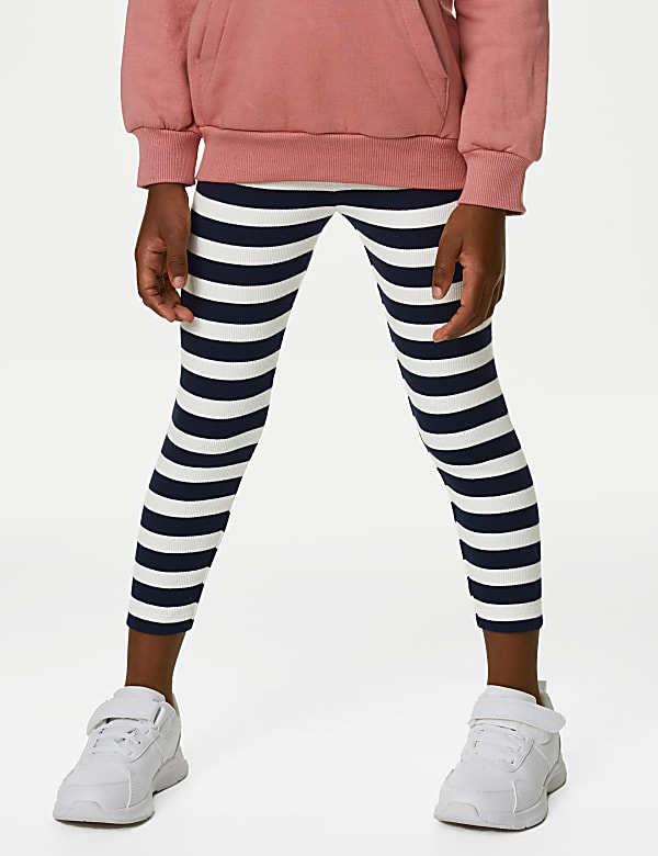 Cotton Rich Striped Leggings (2-8 Yrs)