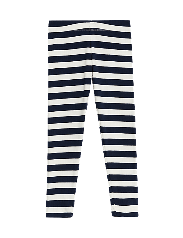 Cotton Rich Striped Leggings (2-8 Yrs)