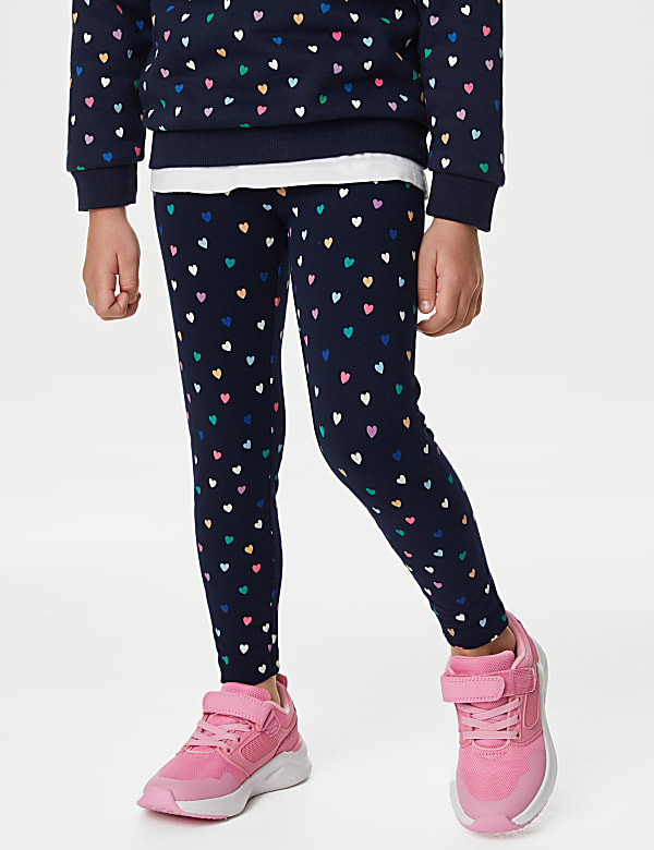 Cotton Rich Heart Leggings (2-8 Yrs)