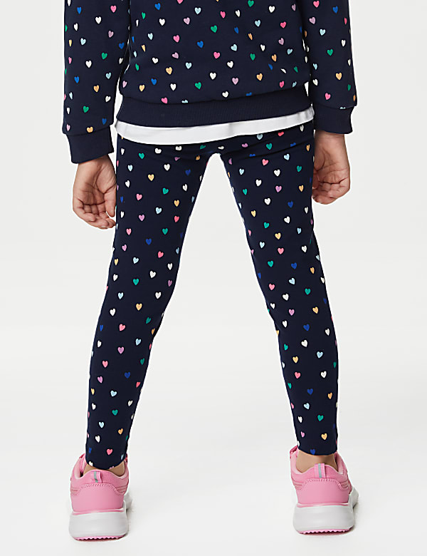 Cotton Rich Heart Leggings (2-8 Yrs)