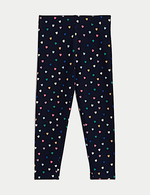 Cotton Rich Heart Leggings (2-8 Yrs) - CA