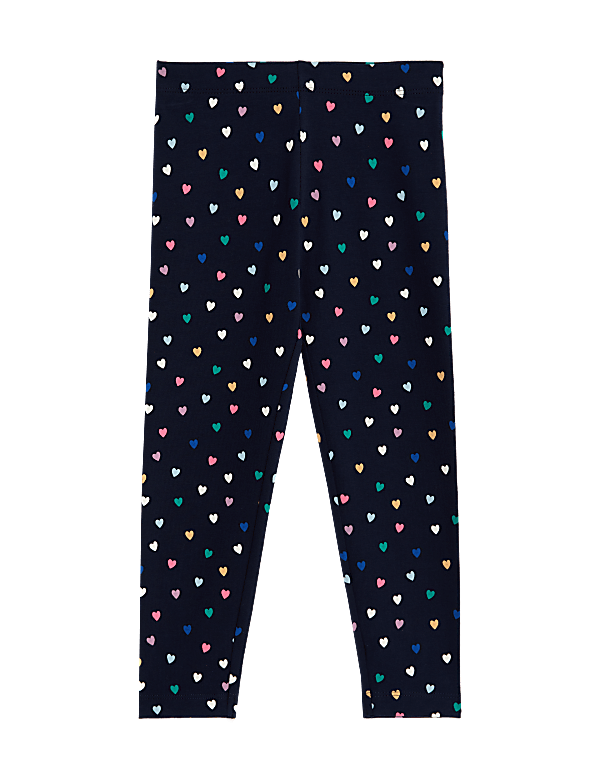 Cotton Rich Heart Leggings (2-8 Yrs)