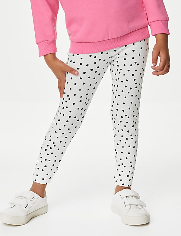 Cotton Rich Spotted Leggings (2-8 Yrs)