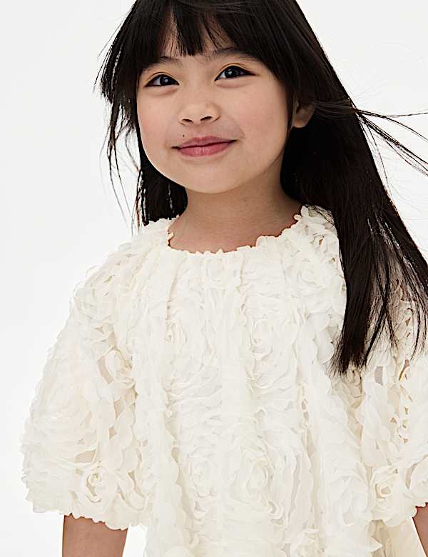 Mesh Floral Dress (2-8 Yrs) - AL