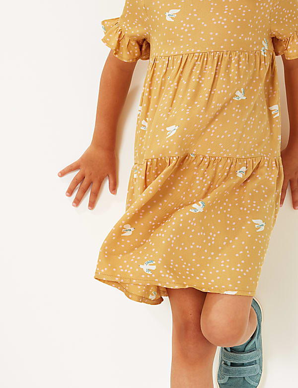 Bird Print Dress (3 Months - 7 Years)