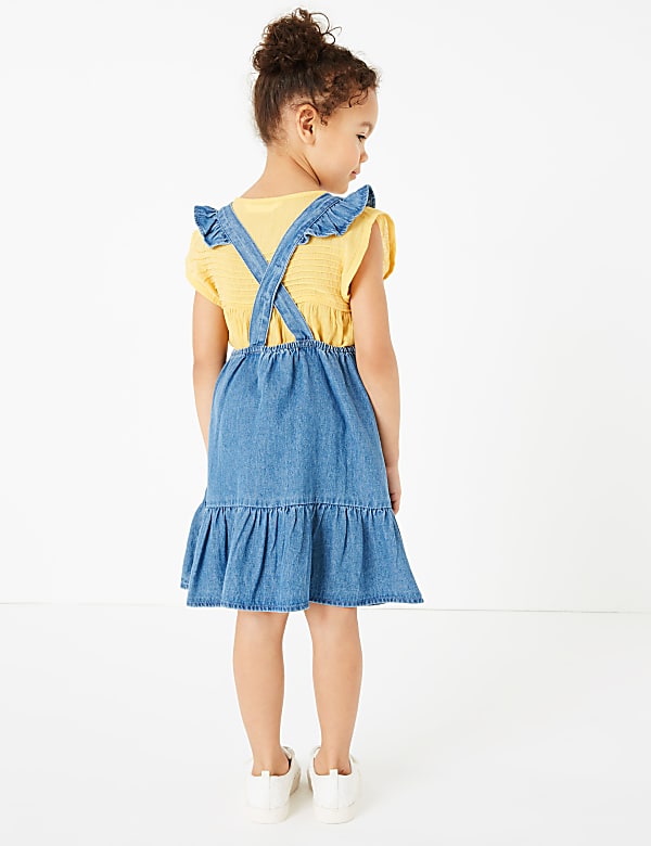 Pure Cotton Denim Pinafore Dress (2-7 Yrs)