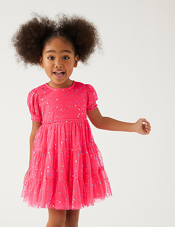 Star Print Dress (2 - 7 Yrs)
