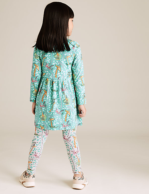 Roald Dahl™ & NHM™ Giraffe Print Dress (2-7 Yrs)