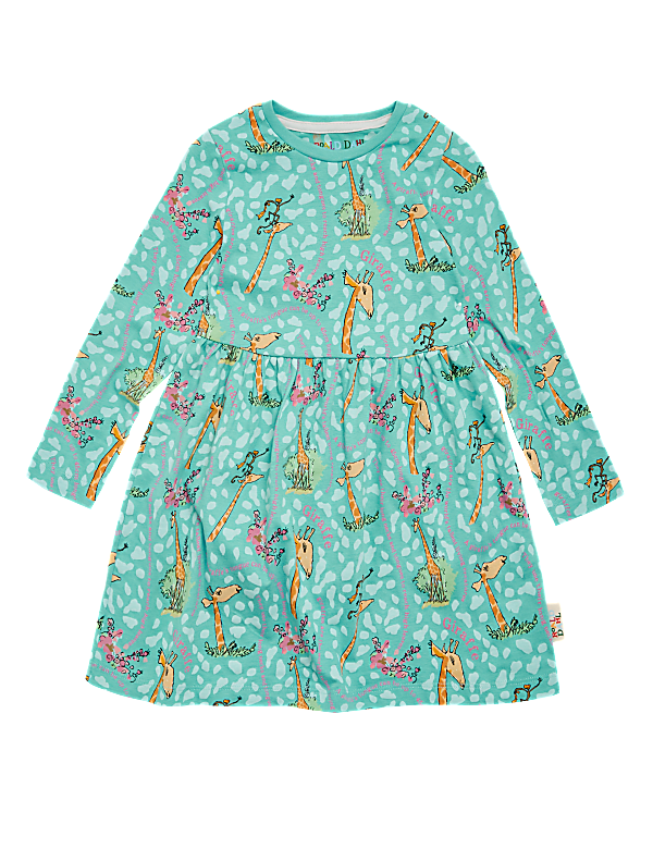 Roald Dahl™ & NHM™ Giraffe Print Dress (2-7 Yrs)