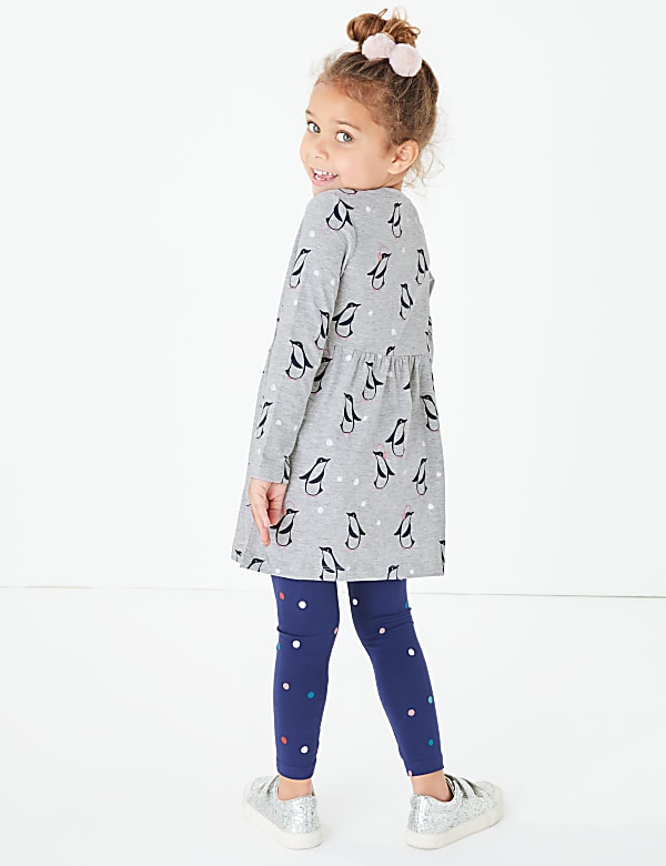 Cotton Penguin Dress (3 Months - 7 Years)