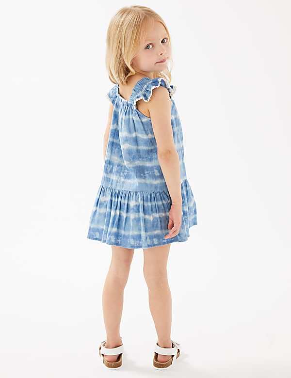 Pure Cotton Tie Dye Dress (2-7 Yrs)