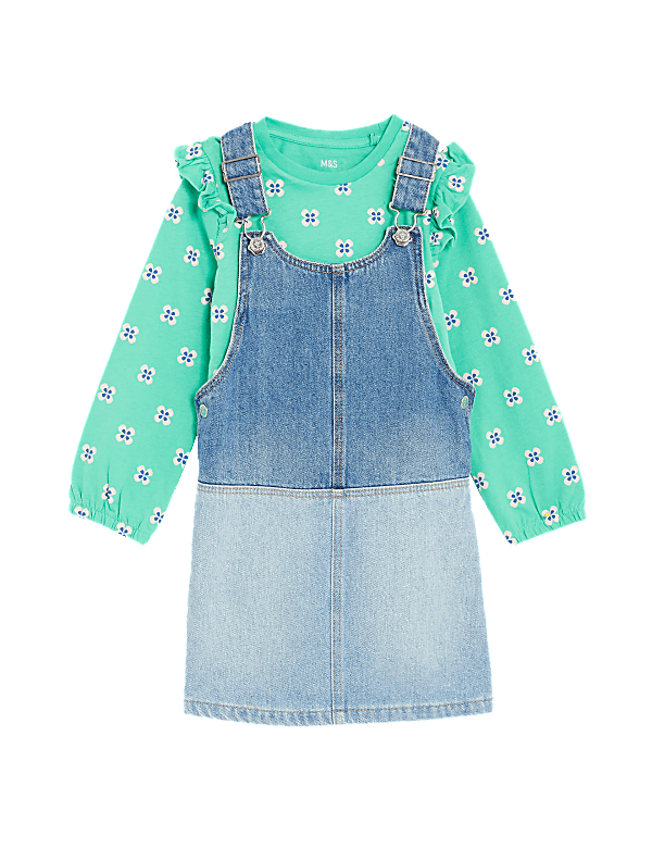 2pc Pure Cotton Floral Outfit