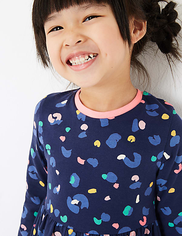 Cotton Leopard Print Dress (2-7 Years)