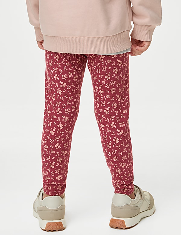 Leggings en coton &agrave; imprim&eacute; cerise (du 2 au 8 ans) - FR