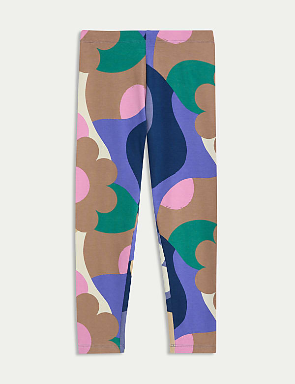 Cotton Rich Abstract Print Leggings (2-8 Yrs) - JO