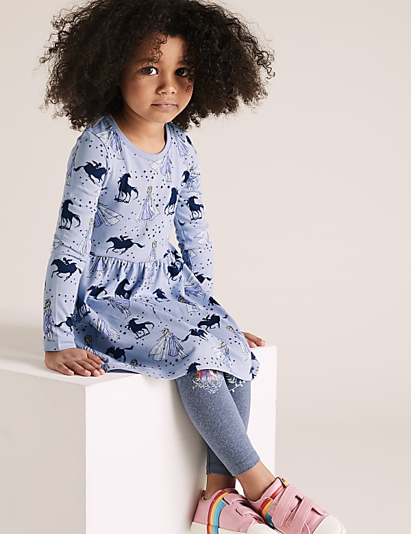 Pure Cotton Disney Frozen™ Print Dress