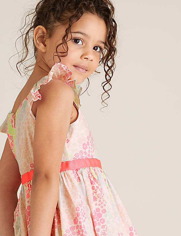 Cotton Floral Dress (2-7 Yrs)