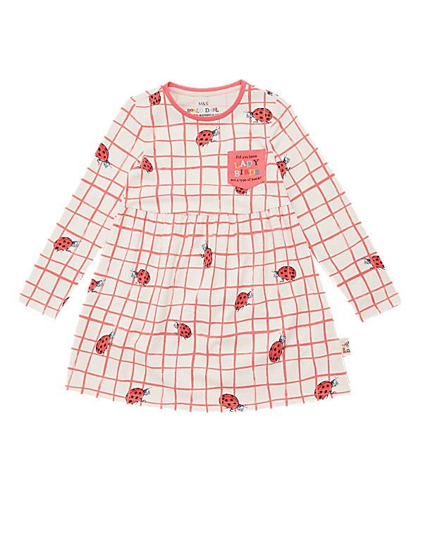 Pure Cotton Roald Dahl™ & NHM™ Ladybird Dress (2-7 Yrs)