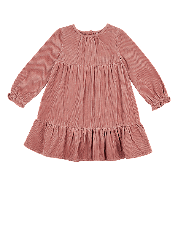 Cotton Corduroy Tiered Dress (2-7 Yrs)
