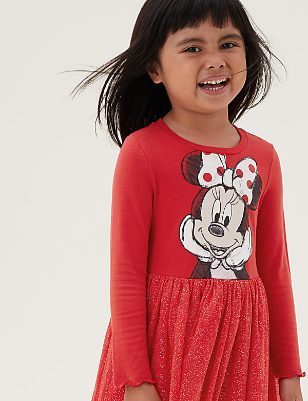 Minnie Mouse™ Cotton Rich Dress (2-7 Yrs)