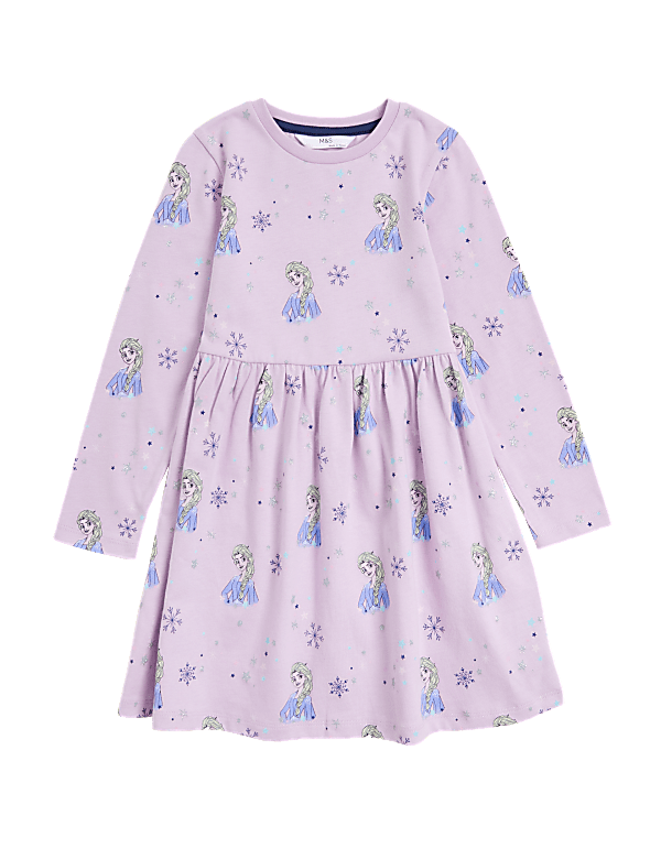 Pure Cotton Disney Frozen™ Dress (2-10 Yrs)