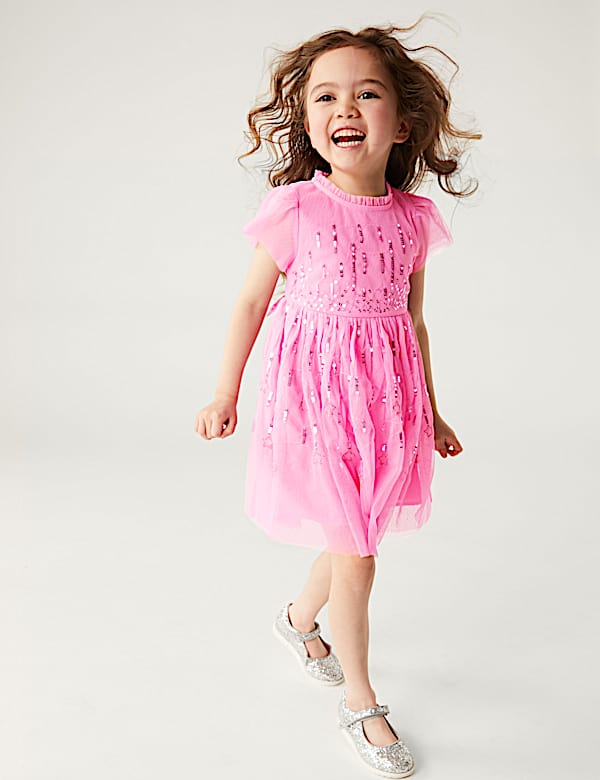Sequin Star Embroidered Dress