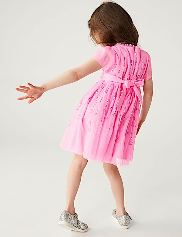 Sequin Star Embroidered Dress