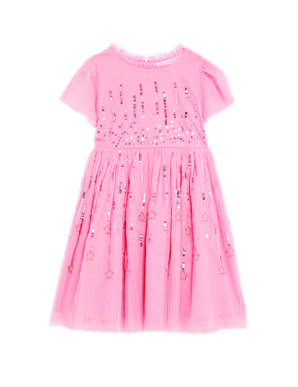 Sequin Star Embroidered Dress