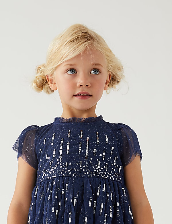 Sequin Star Embroidered Dress