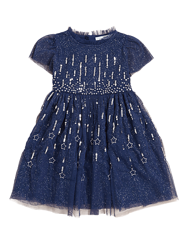 Sequin Star Embroidered Dress