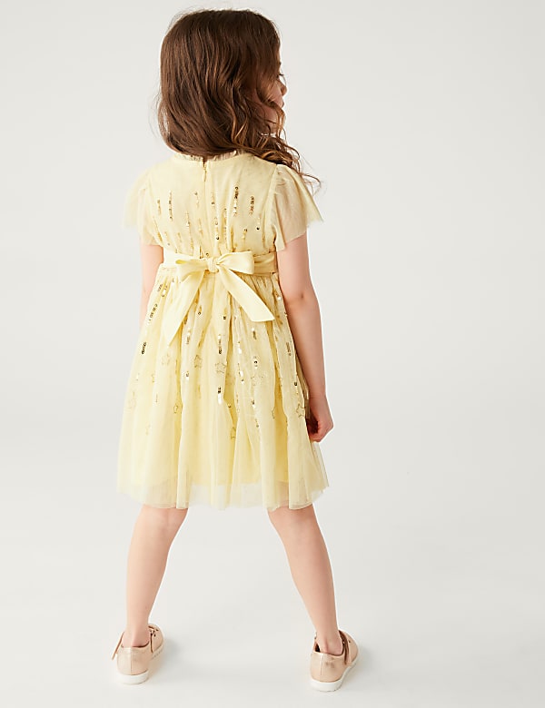 Sequin Star Embroidered Dress