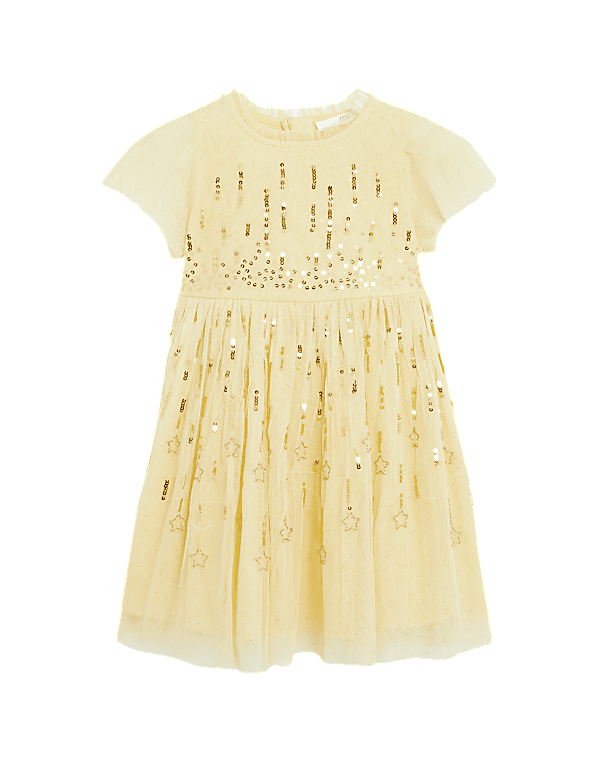 Sequin Star Embroidered Dress