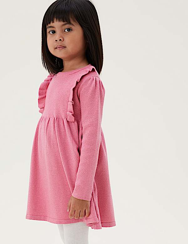 2pc Frill Dress & Tights Set (2-7 Yrs)