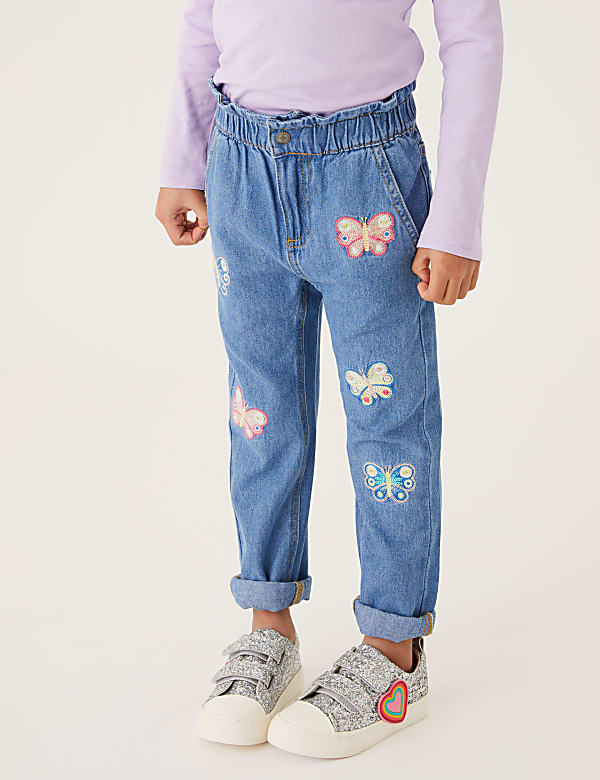 Relaxed Denim Butterfly Jeans (2-7 Yrs)