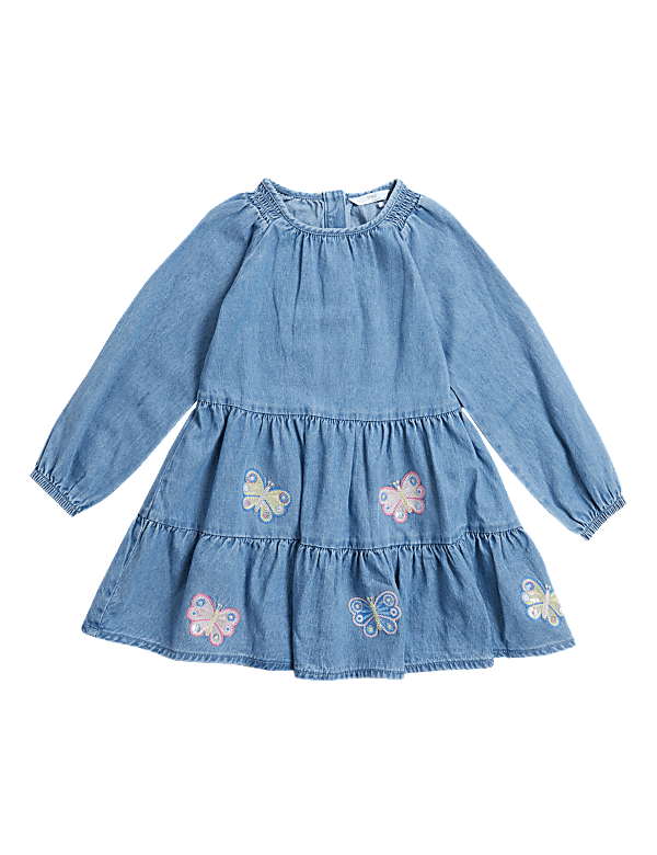 Denim Butterfly Dress (2-7 Yrs)