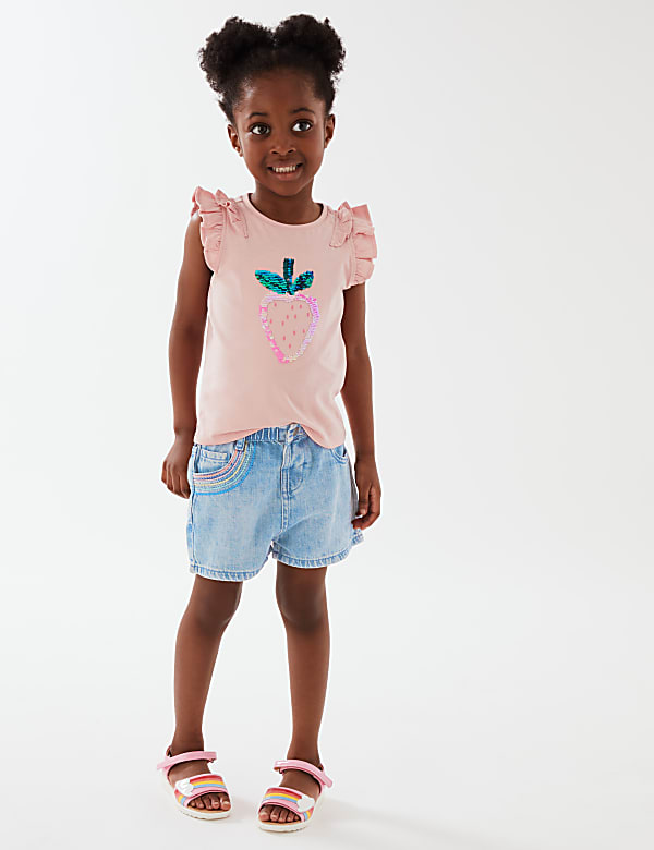 Denim Rainbow Shorts (2-7 Yrs)
