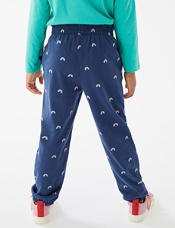 Pure Cotton Rainbow Print Trousers