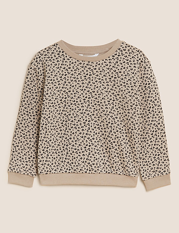 Cotton Rich Animal Print Sweatshirt