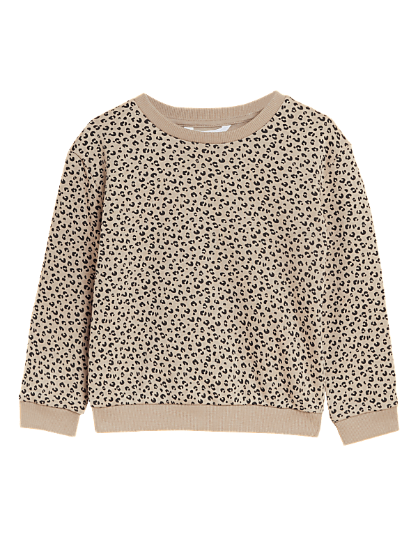 Cotton Rich Animal Print Sweatshirt