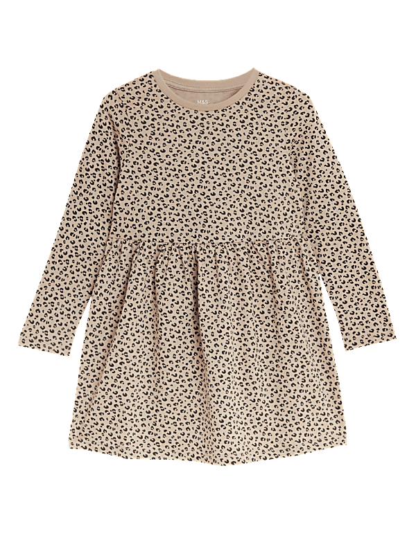 Pure Cotton Leopard Print Dress
