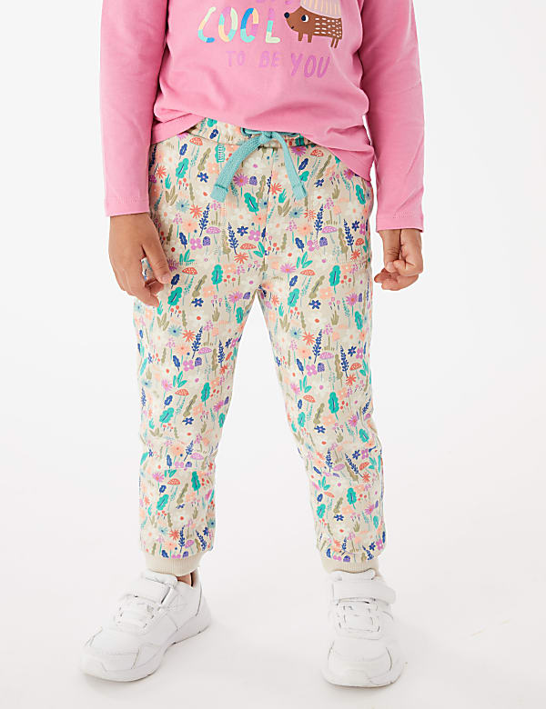 Cotton Rich Floral Joggers