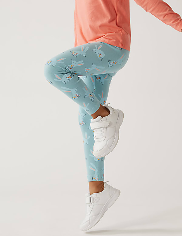 5pk Cotton Rich Patterned Leggings (2-7 Yrs) - AL