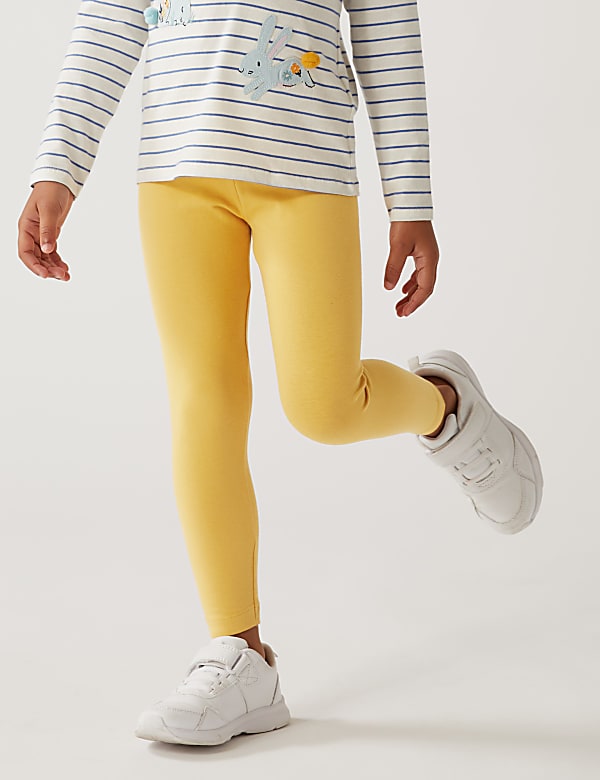5pk Cotton Rich Patterned Leggings (2-7 Yrs) - AL
