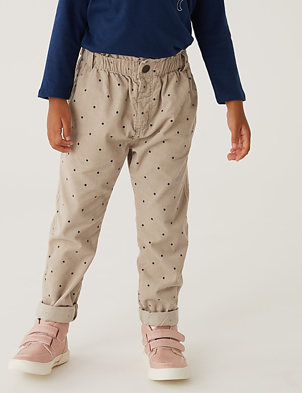 Pure Cotton Spotted Trousers