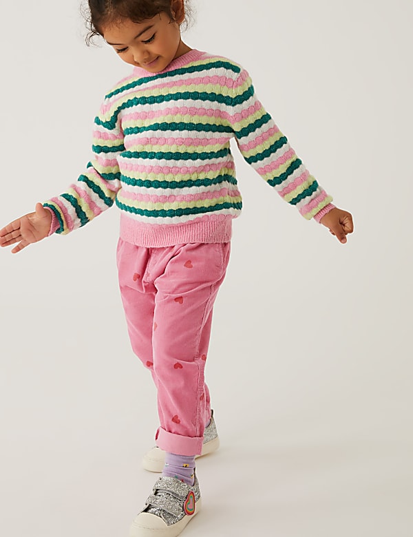 Pure Cotton Heart Print Trousers