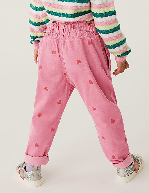 Pure Cotton Heart Print Trousers