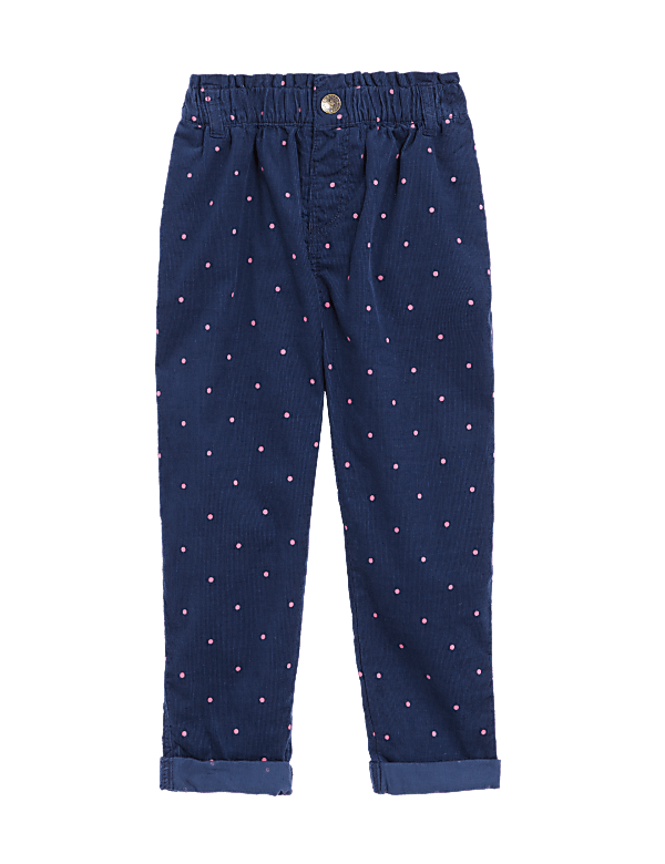 Pure Cotton Spotted Trousers
