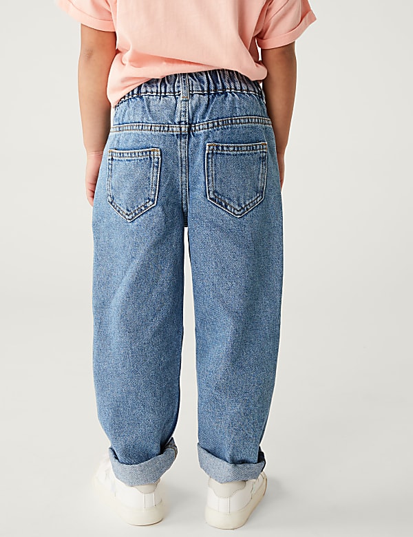 Mom Denim Floral Jeans