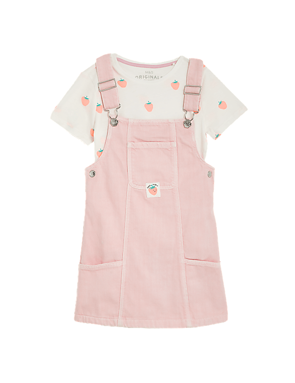 2pc Cotton Rich Strawberry Outfit